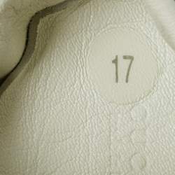 Pre Owned Gucci White Leather Ace Sneakers Size 17