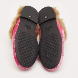 مملوكة مسبقًا أحذية برينستاون مخمل GG وردي غوتشي مقاس 28