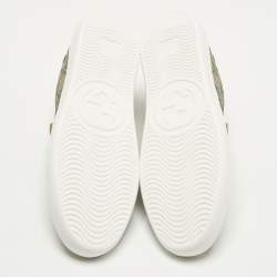 Pre Owned Gucci Ace Size 36 Beige/Brown GG Supreme Canvas Low Top Sneakers