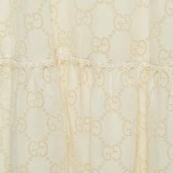 Gucci Cream Eyelet Embroidered Cotton Dress (12 Yrs)