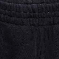 Pre Owned Gucci Navy Blue Cotton Knit Logo Tape Detail Trackpants 6 Yrs