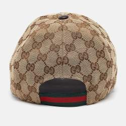 Gucci Beige GG Web Canvas Baseball Cap L