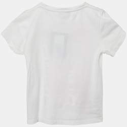 Gucci Kids White Logo Print Cotton T-Shirt 5 Yrs