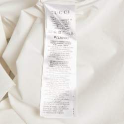 Gucci Kids White Logo Embroidery Cotton Button Front Shirt 8 Yrs