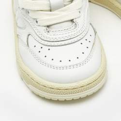 Gucci White Leather Re-Web Sneakers Size 20