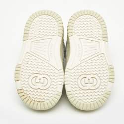 Gucci White Leather Re-Web Sneakers Size 20