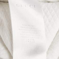Gucci Kids White Cotton Zip-Up Jacket 8 Yrs 