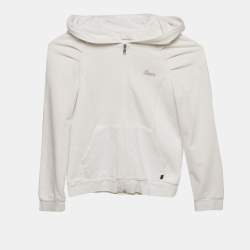 Gucci Kids White Cotton Zip-Up Jacket 8 Yrs 