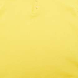 Pre Owned Gucci Kids Yellow Star Web Trim Cotton Pique Polo T-Shirt 4 Yrs