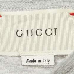 Pre Owned Gucci Kids Grey Blind For Love Print Jersey T-Shirt 6 Yrs