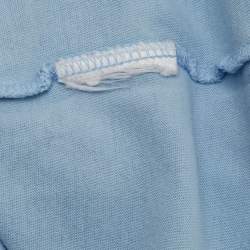 Pre Owned Gucci Kids Blue Printed Jersey and Denim T-Shirt Set 9/12M and 12/18M