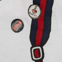 Pre Owned Gucci Kids White / Blue Cotton T-Shirt & Denim Set 18/24 Months 