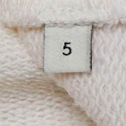 Pre Owned Gucci Kids Cream Logo Print Cotton Sweatshirt 5Y