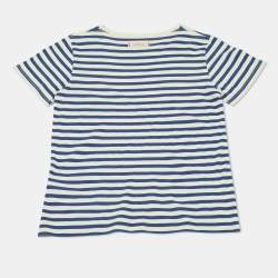 Pre Owned Gucci Kids Striped Jersey T-Shirt 8Yrs