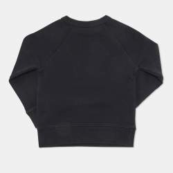 Pre Owned Gucci Kids Black Logo Print Cotton Sweater 4Yrs