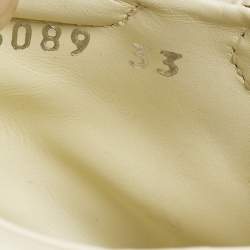 Pre Owned Gucci Off Size 33 White Leather Rhyton Logo Print Low Top Sneakers