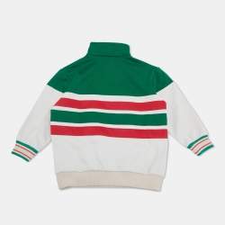 مملوكة مسبقًا Gucci Kids Green Jersey GG Applique Jacket 4Yrs