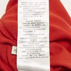 Pre Owned Gucci Baby Red Printed Cotton Growsuit 3/6M