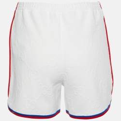 Pre Owned Gucci White GG Embossed Jersey Shorts 12 Yrs