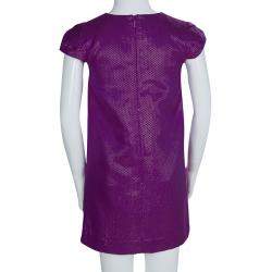 Gucci Purple Brocade Cap Sleeve Dress 8 Yrs