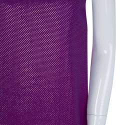 Gucci Purple Brocade Cap Sleeve Dress 8 Yrs