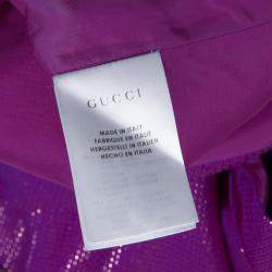 Gucci Purple Brocade Cap Sleeve Dress 8 Yrs