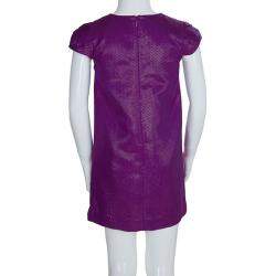 Gucci Purple Brocade Cap Sleeve Dress 8 Yrs