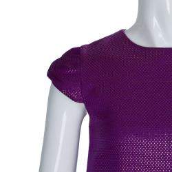 Gucci Purple Brocade Cap Sleeve Dress 8 Yrs