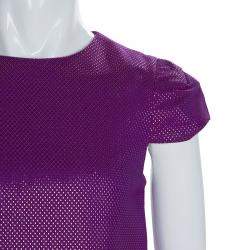 Gucci Purple Brocade Cap Sleeve Dress 8 Yrs