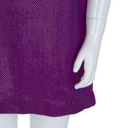 Gucci Purple Brocade Cap Sleeve Dress 8 Yrs