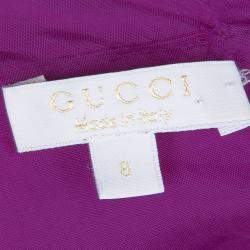 Gucci Purple Brocade Cap Sleeve Dress 8 Yrs