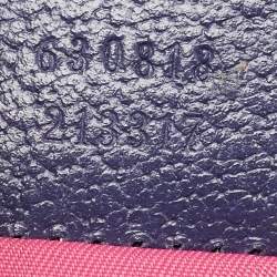 Pre Owned Gucci Pink/Blue GG Canvas and Leather Backpack