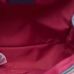 Pre Owned Gucci Pink/Blue GG Canvas and Leather Backpack