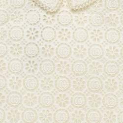 Gucci Light Beige Floral and Logo Patterned Hacoba Kids Dress 18-24 M