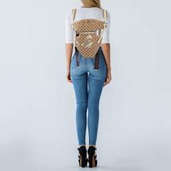 Gucci Beige GG Canvas and Leather Zoo Patch Baby Carrier