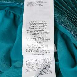 Pre Owned Gucci Kids Green Lamé Pleated Dress 5 Yrs