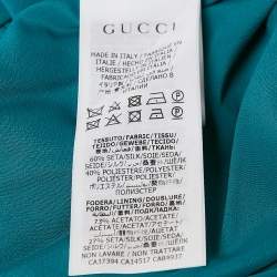 Pre Owned Gucci Kids Green Lamé Pleated Dress 5 Yrs