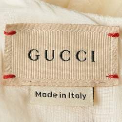 Gucci Yellow Floral Embroidery and Logo Pattern Cotton Dress 6 Yrs