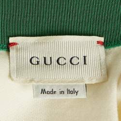 Gucci Kids Off White Web Waistband Jersey Pleated Mini Skirt 12 Yrs 