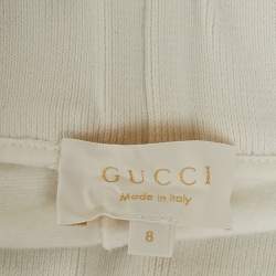 Gucci Kids White Web Trim Waistband Cotton Joggers 8 Yrs 
