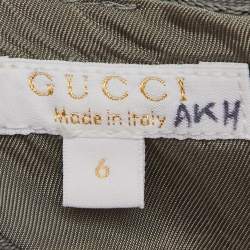 Gucci Kids Grey Star Pattern Silk Blend Dress Size 6 Yrs