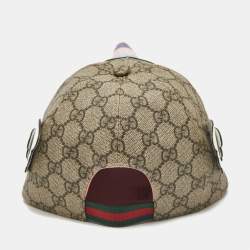 Gucci Kids Beige Coated Canvas Unicorn Baseball Cap M