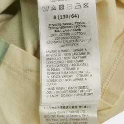 Pre Owned Gucci Kids Cream Cats Print Jersey T-Shirt 8 Yrs 