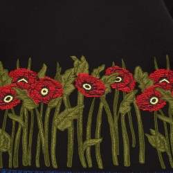 مملوكة مسبقًا Gucci Kids Black Floral Embroidered Cotton Sweatshirt 6Yrs