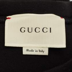 مملوكة مسبقًا Gucci Kids Black Floral Embroidered Cotton Sweatshirt 6Yrs