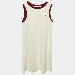 Pre Owned Gucci Kids White Jersey Sleeveless Dress Size 12 Yrs