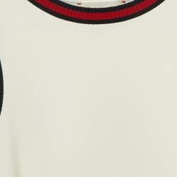 Pre Owned Gucci Kids White Jersey Sleeveless Dress Size 12 Yrs