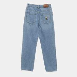 Pre Owned Gucci Kids Blue Denim Regular Fit Jeans 8Yrs/Waist 24"