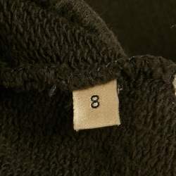 Pre Owned Gucci Kids Green Web Trim Cotton Sweatshirt and Sweatpants 8Yrs