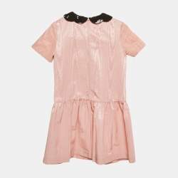 مملوكة مسبقًا Gucci Kids Pink Sequin Collar Synthetic Dress 10Yrs
